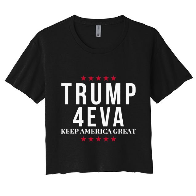 Trump 4EVA Keep America Great Women's Crop Top Tee