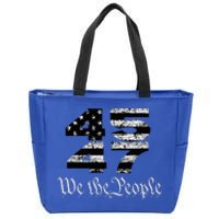 Trump 4547 Maga Us Flag 2024 Presidential Election Zip Tote Bag