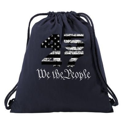 Trump 4547 Maga Us Flag 2024 Presidential Election Drawstring Bag