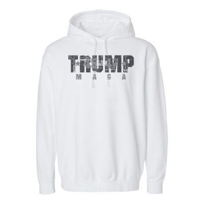 Trump 4547 Maga Us Flag 2024 Presidential Election Garment-Dyed Fleece Hoodie