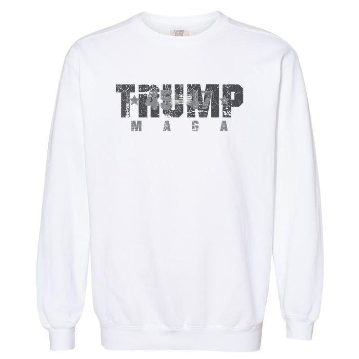 Trump 4547 Maga Us Flag 2024 Presidential Election Garment-Dyed Sweatshirt