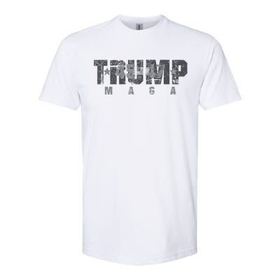 Trump 4547 Maga Us Flag 2024 Presidential Election Softstyle CVC T-Shirt