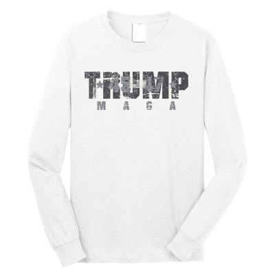 Trump 4547 Maga Us Flag 2024 Presidential Election Long Sleeve Shirt