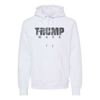 Trump 4547 Maga Us Flag 2024 Presidential Election Premium Hoodie