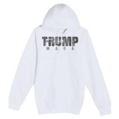 Trump 4547 Maga Us Flag 2024 Presidential Election Premium Pullover Hoodie