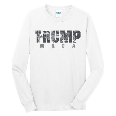 Trump 4547 Maga Us Flag 2024 Presidential Election Tall Long Sleeve T-Shirt