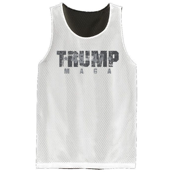 Trump 4547 Maga Us Flag 2024 Presidential Election Mesh Reversible Basketball Jersey Tank