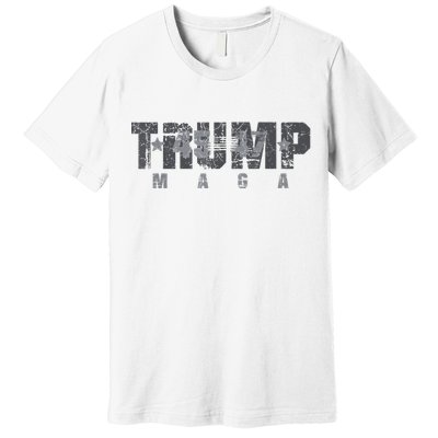 Trump 4547 Maga Us Flag 2024 Presidential Election Premium T-Shirt