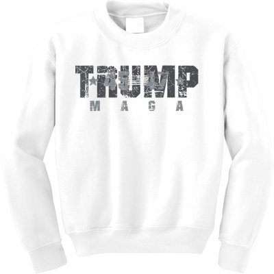 Trump 4547 Maga Us Flag 2024 Presidential Election Kids Sweatshirt