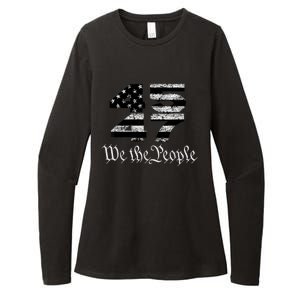 Trump 4547 Maga Us Flag 2024 Presidential Election Womens CVC Long Sleeve Shirt