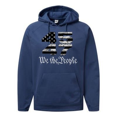 Trump 4547 Maga Us Flag 2024 Presidential Election Performance Fleece Hoodie