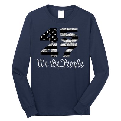 Trump 4547 Maga Us Flag 2024 Presidential Election Long Sleeve Shirt