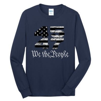 Trump 4547 Maga Us Flag 2024 Presidential Election Tall Long Sleeve T-Shirt