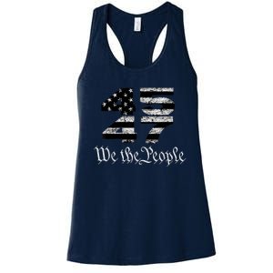 Trump 4547 Maga Us Flag 2024 Presidential Election Women's Racerback Tank