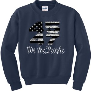 Trump 4547 Maga Us Flag 2024 Presidential Election Kids Sweatshirt