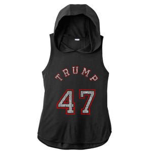 Trump 47 Meaningful Gift Ladies PosiCharge Tri-Blend Wicking Draft Hoodie Tank