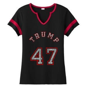 Trump 47 Meaningful Gift Ladies Halftime Notch Neck Tee