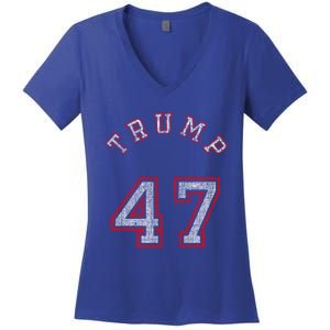 Trump 47 Meaningful Gift Women's V-Neck T-Shirt