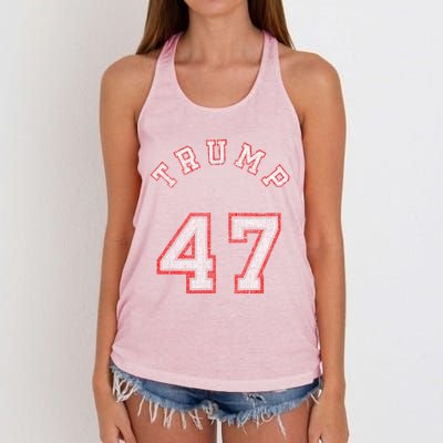 Trump 47 Meaningful Gift Women's Knotted Racerback Tank