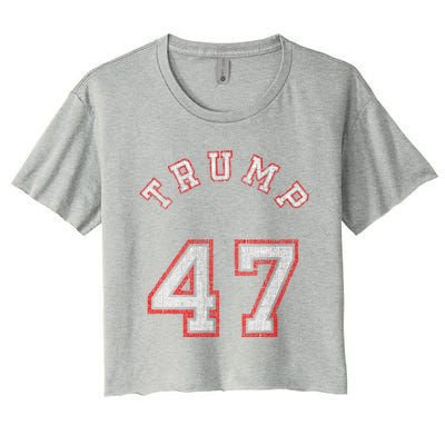 Trump 47 Meaningful Gift Women's Crop Top Tee