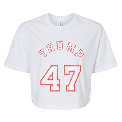 Trump 47 Meaningful Gift Bella+Canvas Jersey Crop Tee