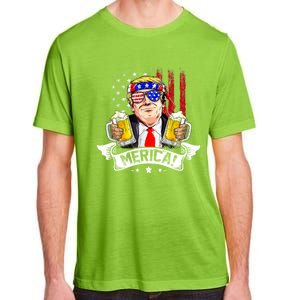 Trump 4th Of July Merica For Men Women USA American Flag Adult ChromaSoft Performance T-Shirt