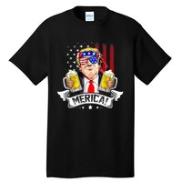 Trump 4th Of July Merica For Men Women USA American Flag Tall T-Shirt