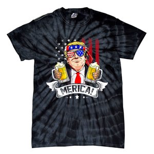 Trump 4th Of July Merica For Men Women USA American Flag Tie-Dye T-Shirt