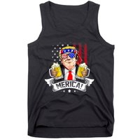 Trump 4th Of July Merica For Men Women USA American Flag Tank Top