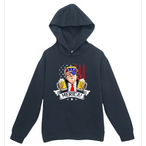 Trump 4th Of July Merica For Men Women USA American Flag Urban Pullover Hoodie