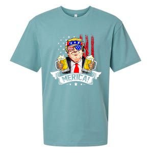 Trump 4th Of July Merica For Men Women USA American Flag Sueded Cloud Jersey T-Shirt