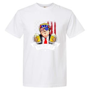 Trump 4th Of July Merica For Men Women USA American Flag Garment-Dyed Heavyweight T-Shirt