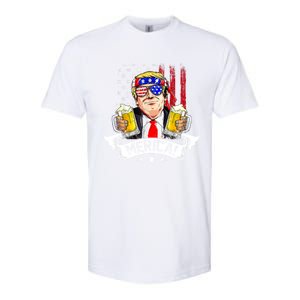 Trump 4th Of July Merica For Men Women USA American Flag Softstyle CVC T-Shirt