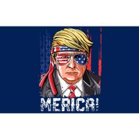 Trump 4th Of July Merica Usa American Flag Vintage Bumper Sticker