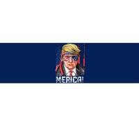 Trump 4th Of July Merica Usa American Flag Vintage Bumper Sticker