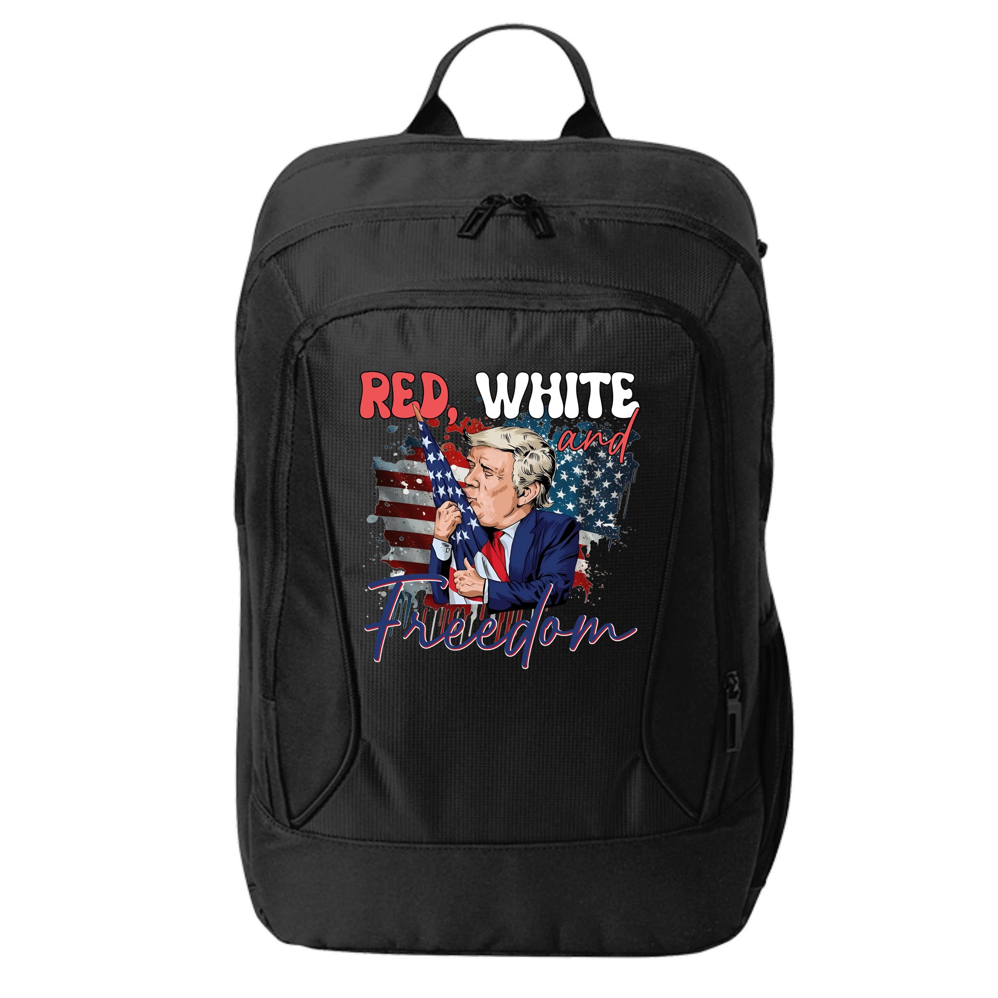 Trump 4th Of July Red White And Freedom Donald Trump Fourth Of July City Backpack