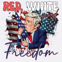 Trump 4th Of July Red White And Freedom Donald Trump Fourth Of July Cooling Performance Crew T-Shirt