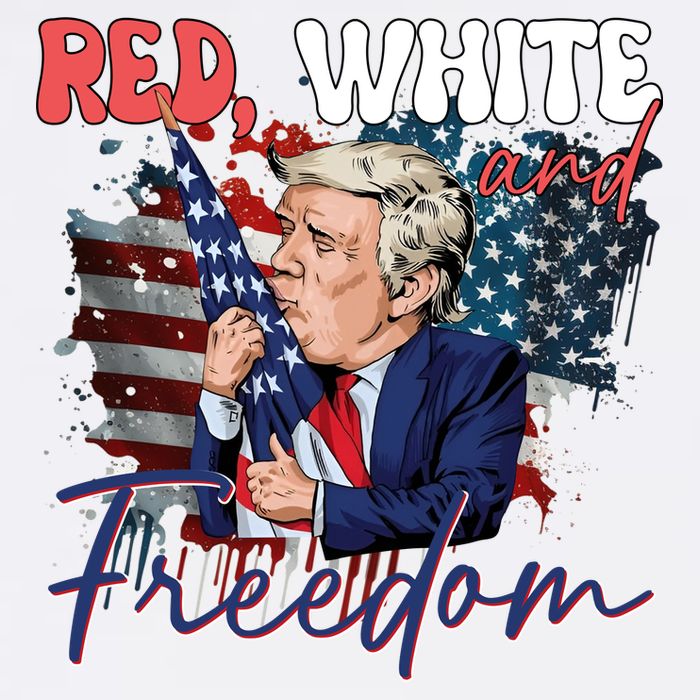 Trump 4th Of July Red White And Freedom Donald Trump Fourth Of July Cooling Performance Crew T-Shirt