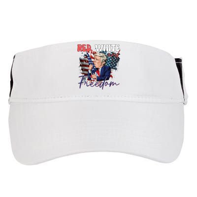Trump 4th Of July Red White And Freedom Donald Trump Fourth Of July Adult Drive Performance Visor