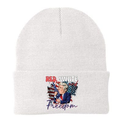 Trump 4th Of July Red White And Freedom Donald Trump Fourth Of July Beanie