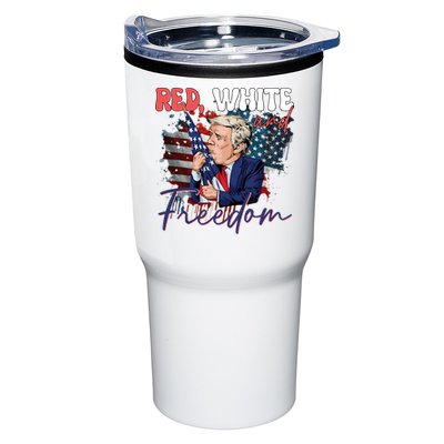 Trump 4th Of July Red White And Freedom Donald Trump Fourth Of July Tumbler