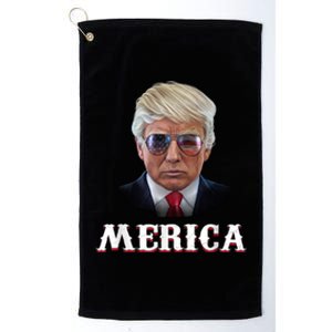 Trump 4th Of July Merica Funny D Onal T Rump 2024 Gift Platinum Collection Golf Towel