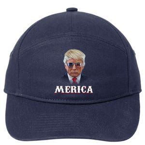 Trump 4th Of July Merica Funny D Onal T Rump 2024 Gift 7-Panel Snapback Hat