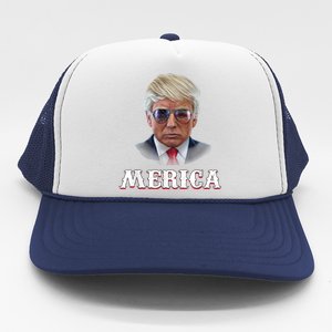 Trump 4th Of July Merica Funny D Onal T Rump 2024 Gift Trucker Hat