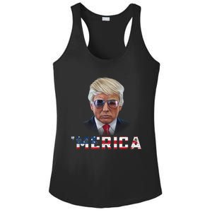 Trump 4th Of July Merica Funny T Rump American Gift Ladies PosiCharge Competitor Racerback Tank