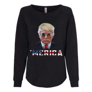 Trump 4th Of July Merica Funny T Rump American Gift Womens California Wash Sweatshirt