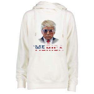 Trump 4th Of July Merica Funny T Rump American Gift Womens Funnel Neck Pullover Hood