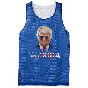 Trump 4th Of July Merica Funny T Rump American Gift Mesh Reversible Basketball Jersey Tank