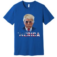 Trump 4th Of July Merica Funny T Rump American Gift Premium T-Shirt