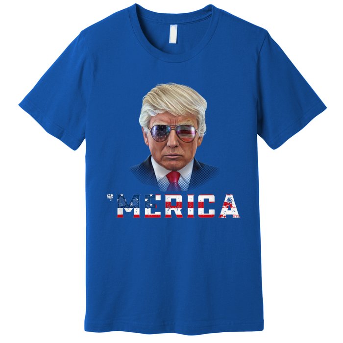 Trump 4th Of July Merica Funny T Rump American Gift Premium T-Shirt